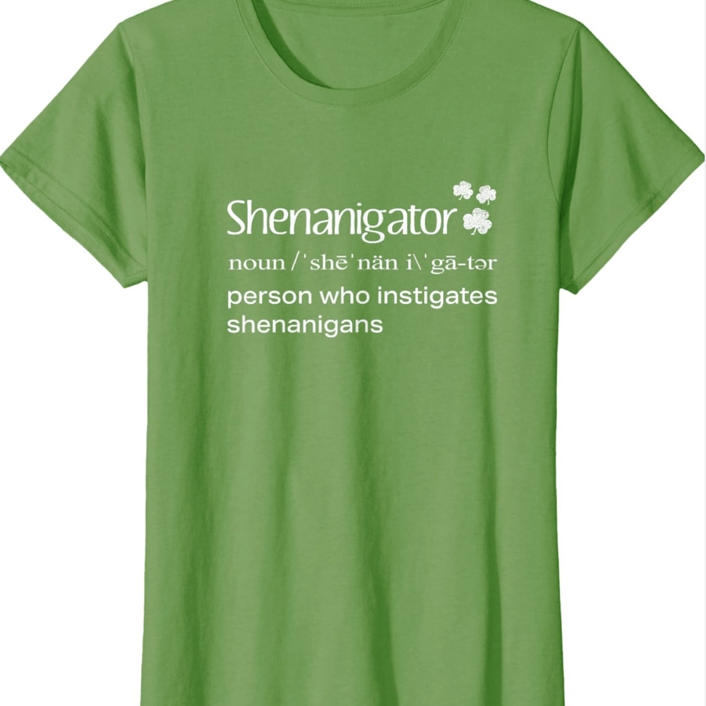 Green Graphic Tee with Fun Print